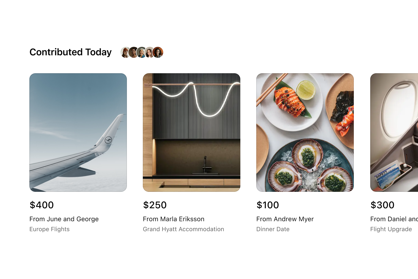 Example of a honeymoon registry built with Hitchd